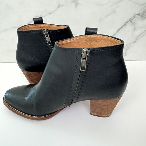 Madewell Womens The Billie Boot Size 8 F5044 Leather Bootie Classic Black - Picture 3 of 11